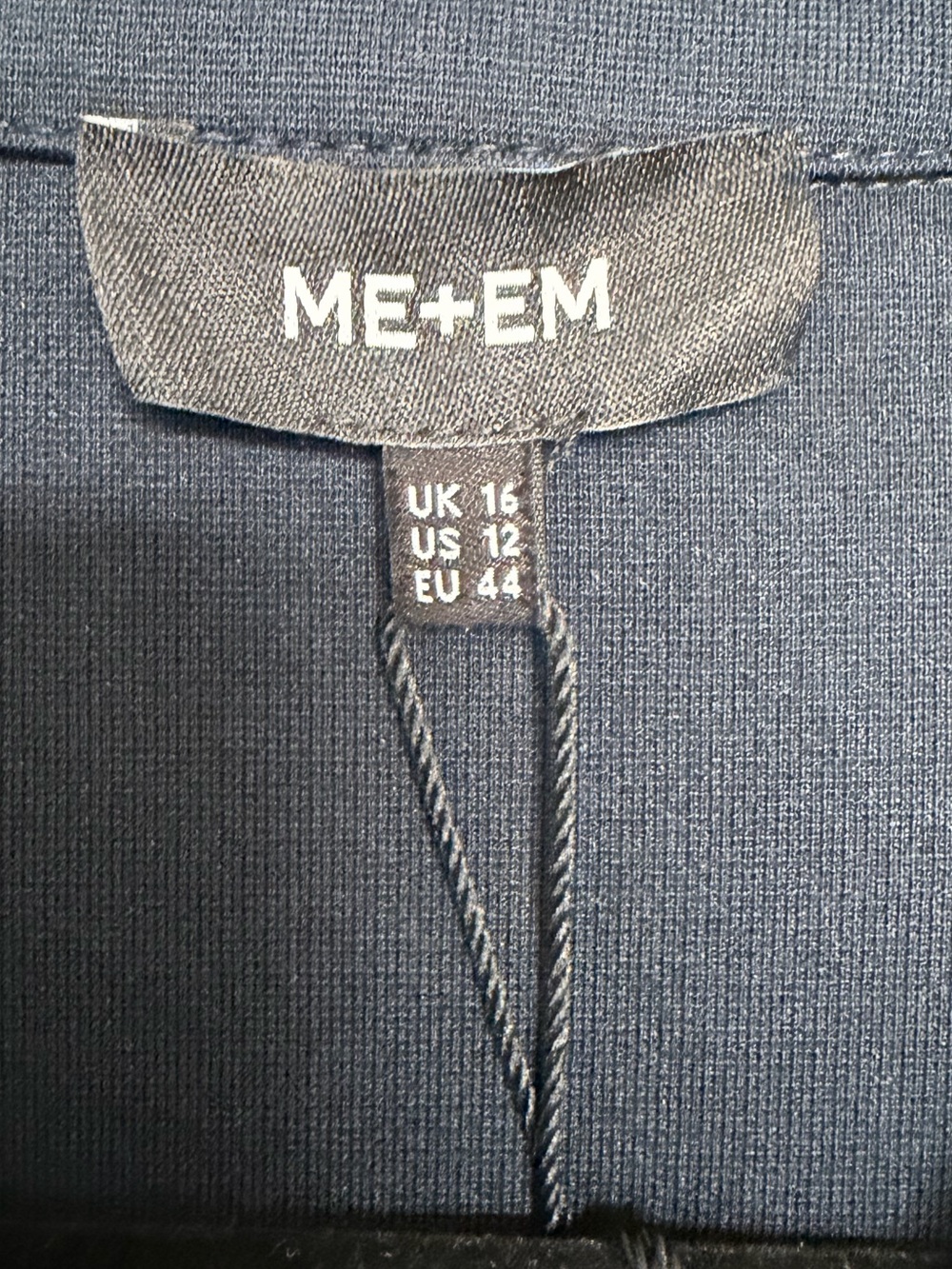 ME+EM Ponte Fit + Flare Midi Dress in Navy with Gold Buttons, Size US 12 - Picture 8 of 10